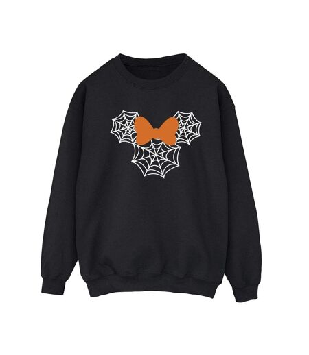 Disney Sweatshirt Womens/Ladies Minnie Mouse Spider Web Head (Noir) - UTBI28870