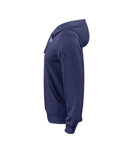 Sweat À Capuche Basic Adulte Bleu Marine Foncé Clique
