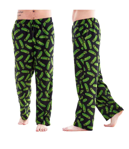 Pantalons De Détente Homme Vert Noir Blanc Rick And Morty