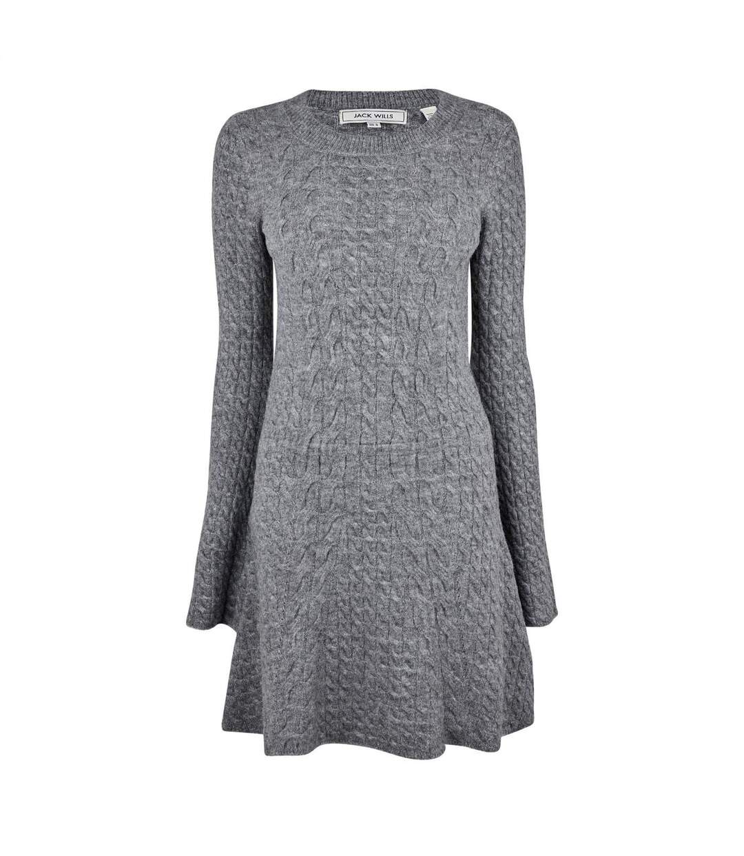 Robe Pull Motif/style Maille Torsadée Femme Charbon Chiné Jack Wills-2