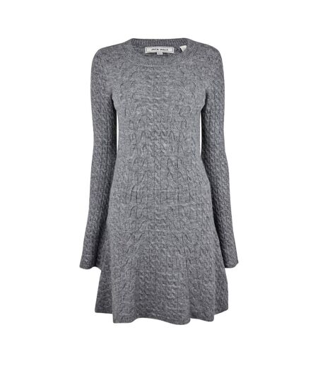 Robe Pull Motif/style Maille Torsadée Femme Charbon Chiné Jack Wills