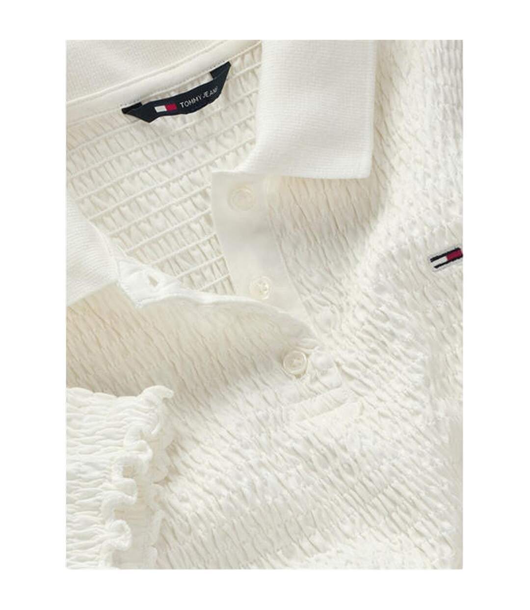 Polo Motif/style Court Femme Écru Tommy Jeans-4
