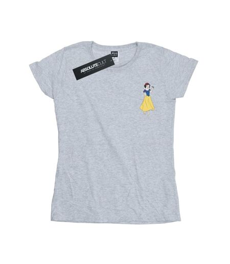 Disney Princess Womens/Ladies Snow White Chest Cotton T-Shirt (Sports Grey)