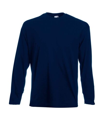 Mens Value Long Sleeve Casual T-Shirt (Midnight Blue)