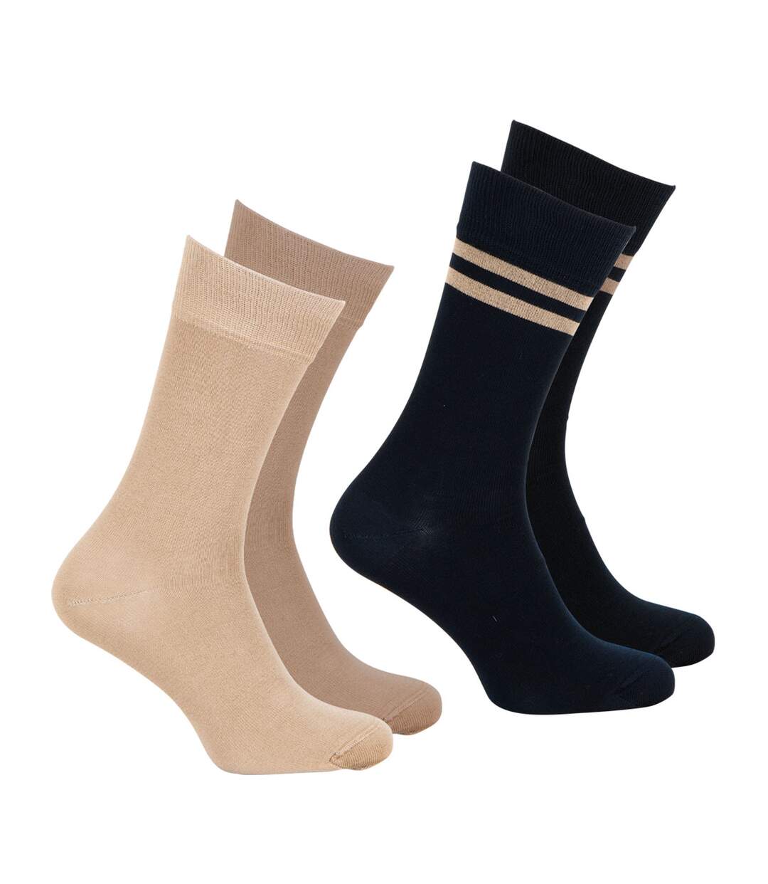 Lot de 2 paires de mi-chaussettes homme Coton Peigné Eminence-1