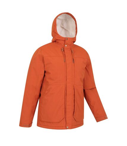 Mens coastline borg waterproof jacket rust Mountain Warehouse