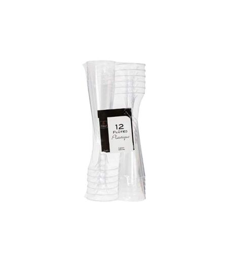 Lot de 12 Flûtes à Champagne Réutilisable 15cl Transparent