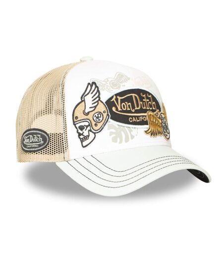 Casquette trucker avec filet et devant imprimé avec écussons Patches Vondutch