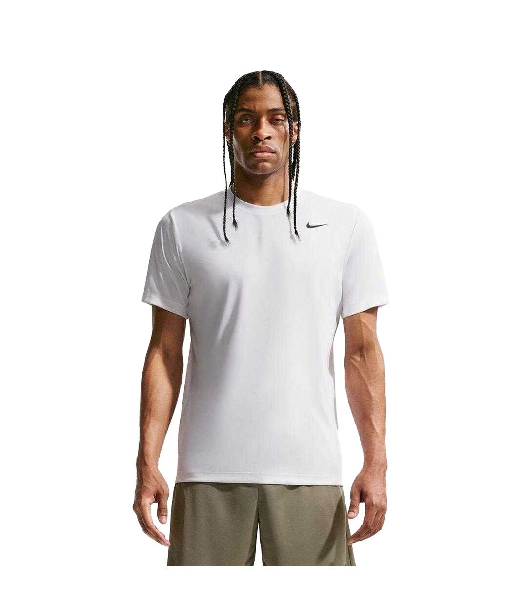 T-shirt Motif/style Swoosh Homme Blanc Nike-1
