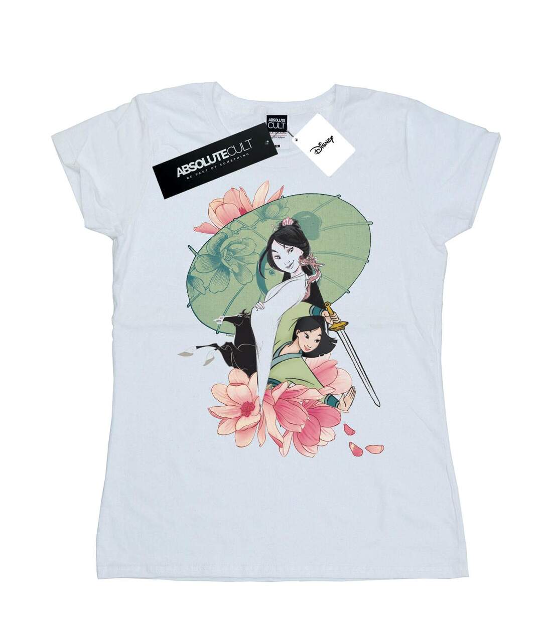 Disney - T-shirt MULAN MAGNOLIA COLLAGE - Femme (Blanc) - UTBI16075-1