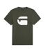 T-Shirt kaki homme g-star raw logo-2