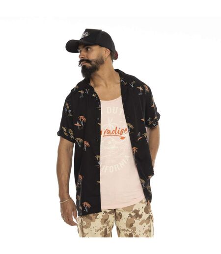 Chemise homme manches courtes en viscose imprimée Waves Vondutch