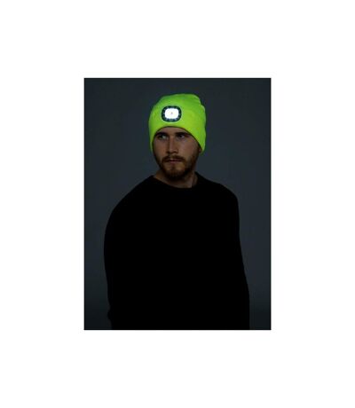 Mens Led Beanie Hat Yellow Storm Ridge