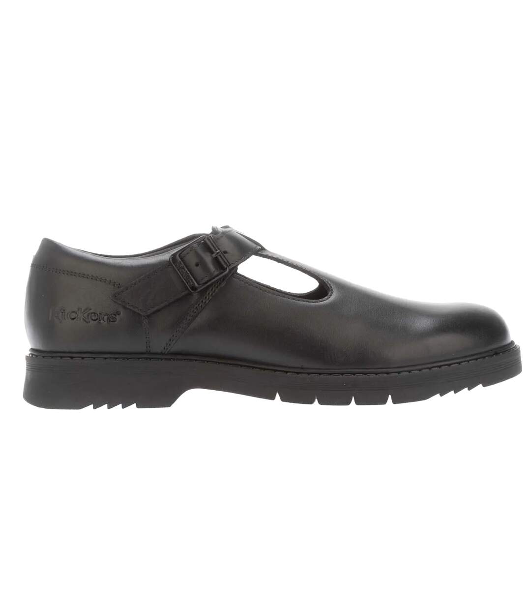 Womens/ladies finley leather t-bar shoes black Kickers-3