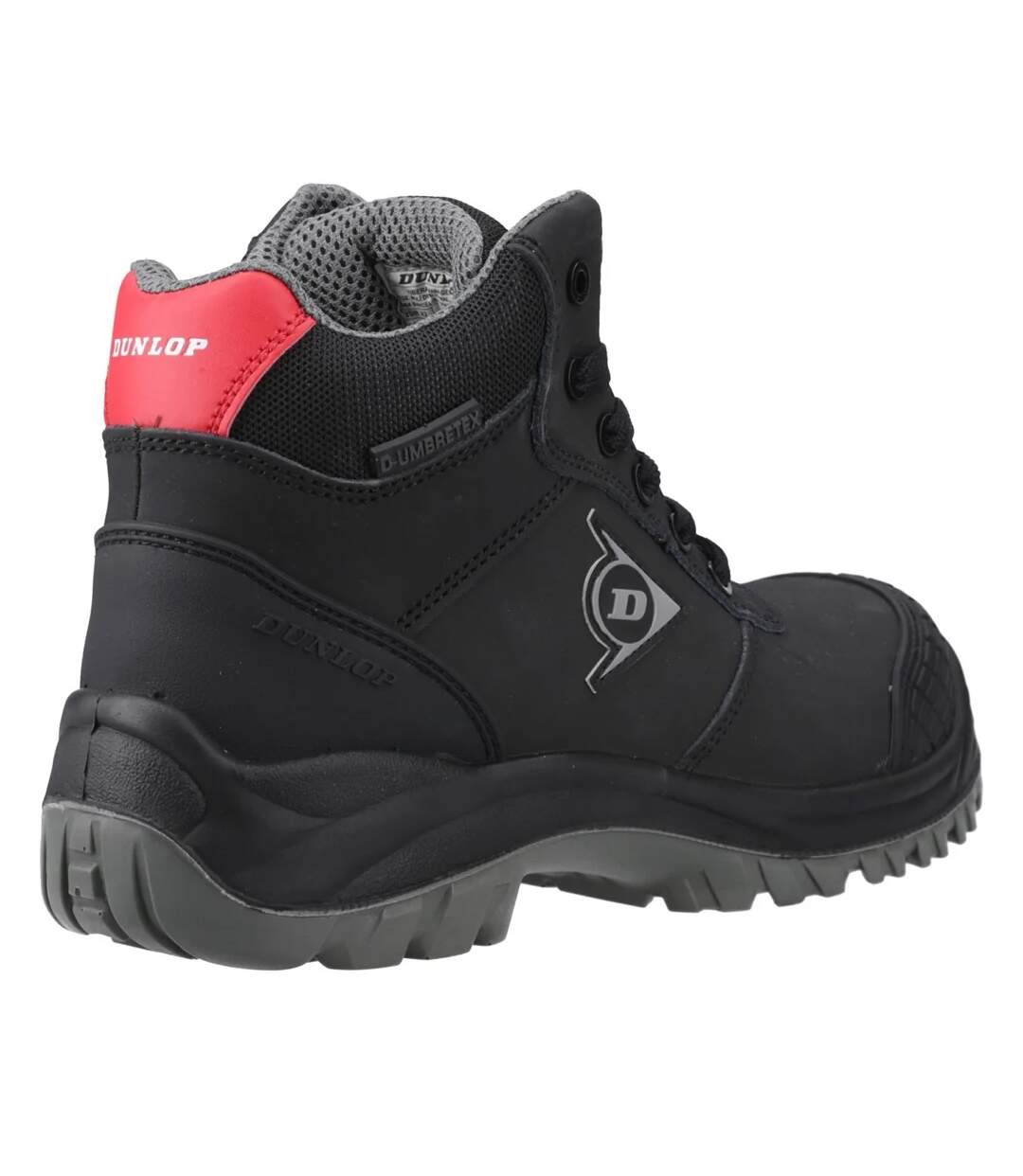 Unisex Adult First One Adv Titan Leather Safety Shoes Black Red Dunlop-2
