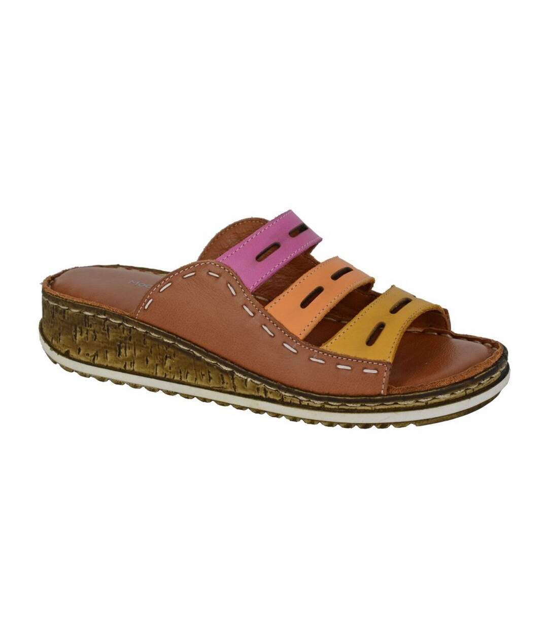 Mules femme marron clair / multicolore Mod Comfys-1