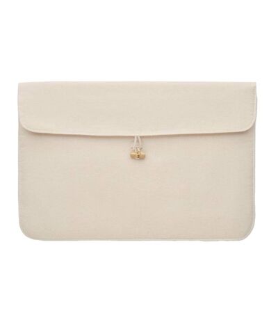 Plain bamboo laptop sleeve one size beige MidOcean