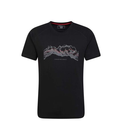 Mountain Warehouse Mens Tech Mountains Natural T-Shirt (Black)