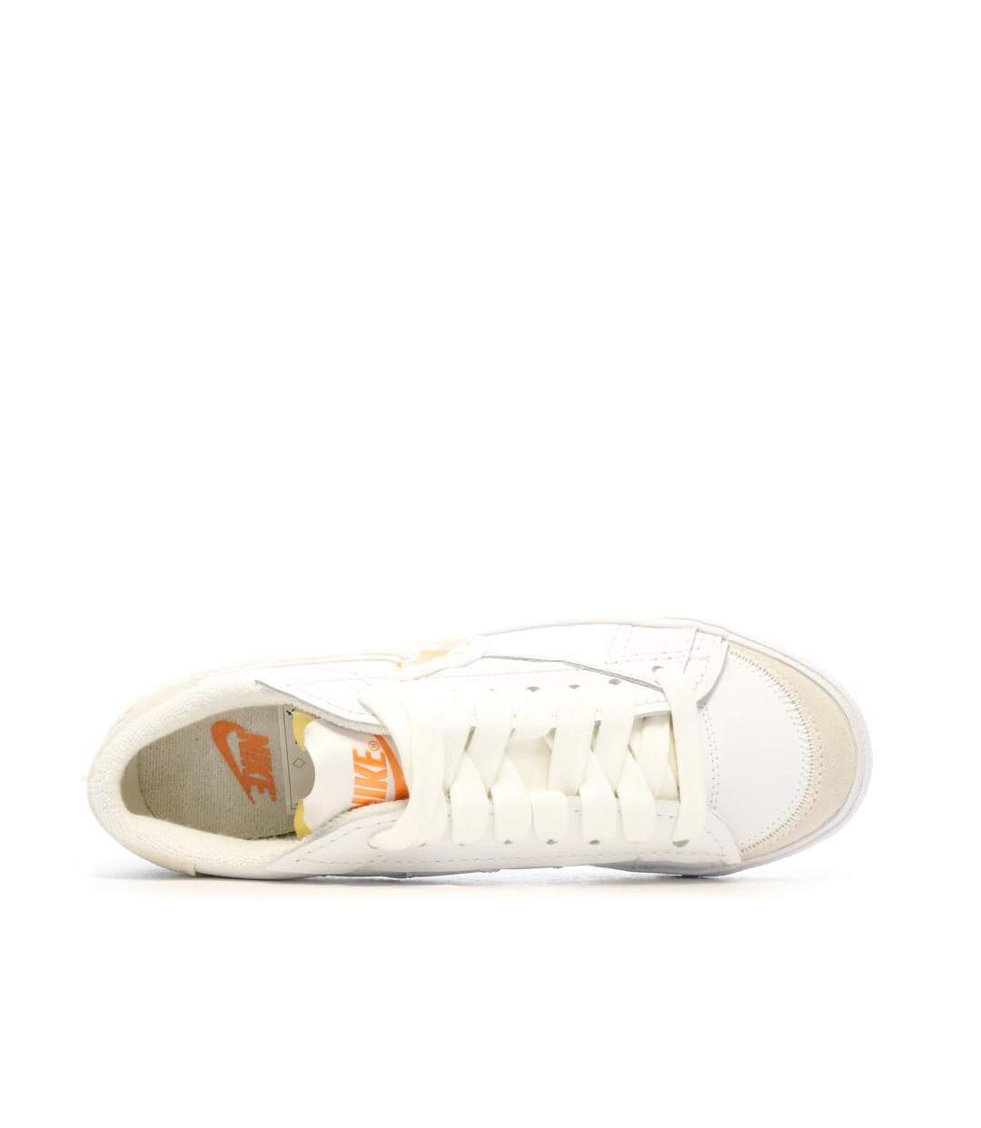 Baskets blanches/orange mixte nike blazer low 77 jumbo-4