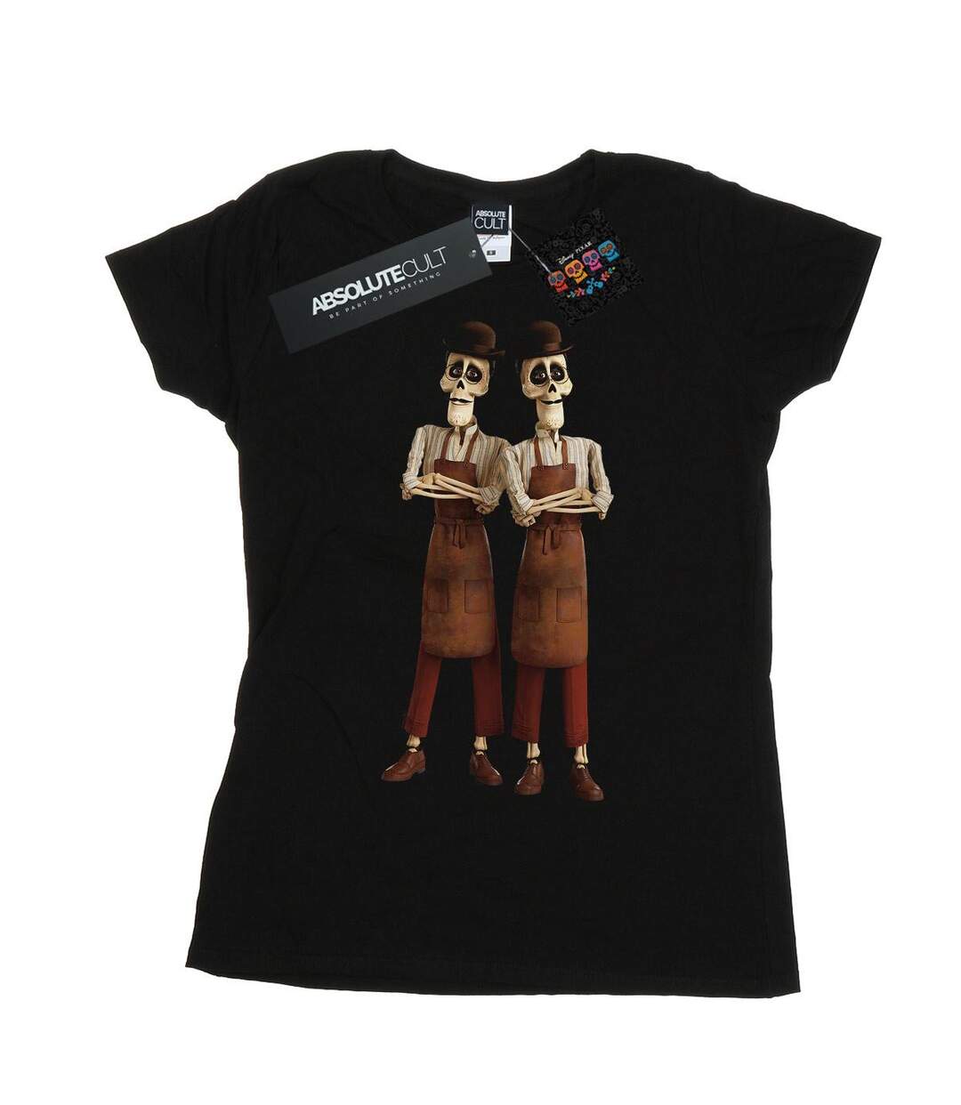 Disney T-shirt en coton Femmes/Dames Coco Oscar et Felipe Twin Brothers (Noir) - UTBI14464-1