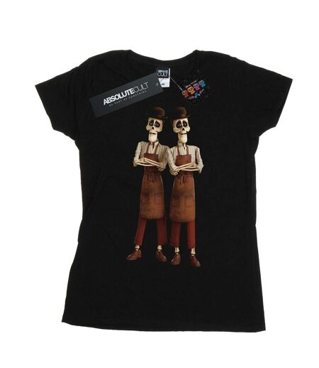 Disney T-shirt en coton Femmes/Dames Coco Oscar et Felipe Twin Brothers (Noir) - UTBI14464