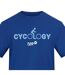 Mens Cycology Printed T-shirt Blue Plain Lazy-3
