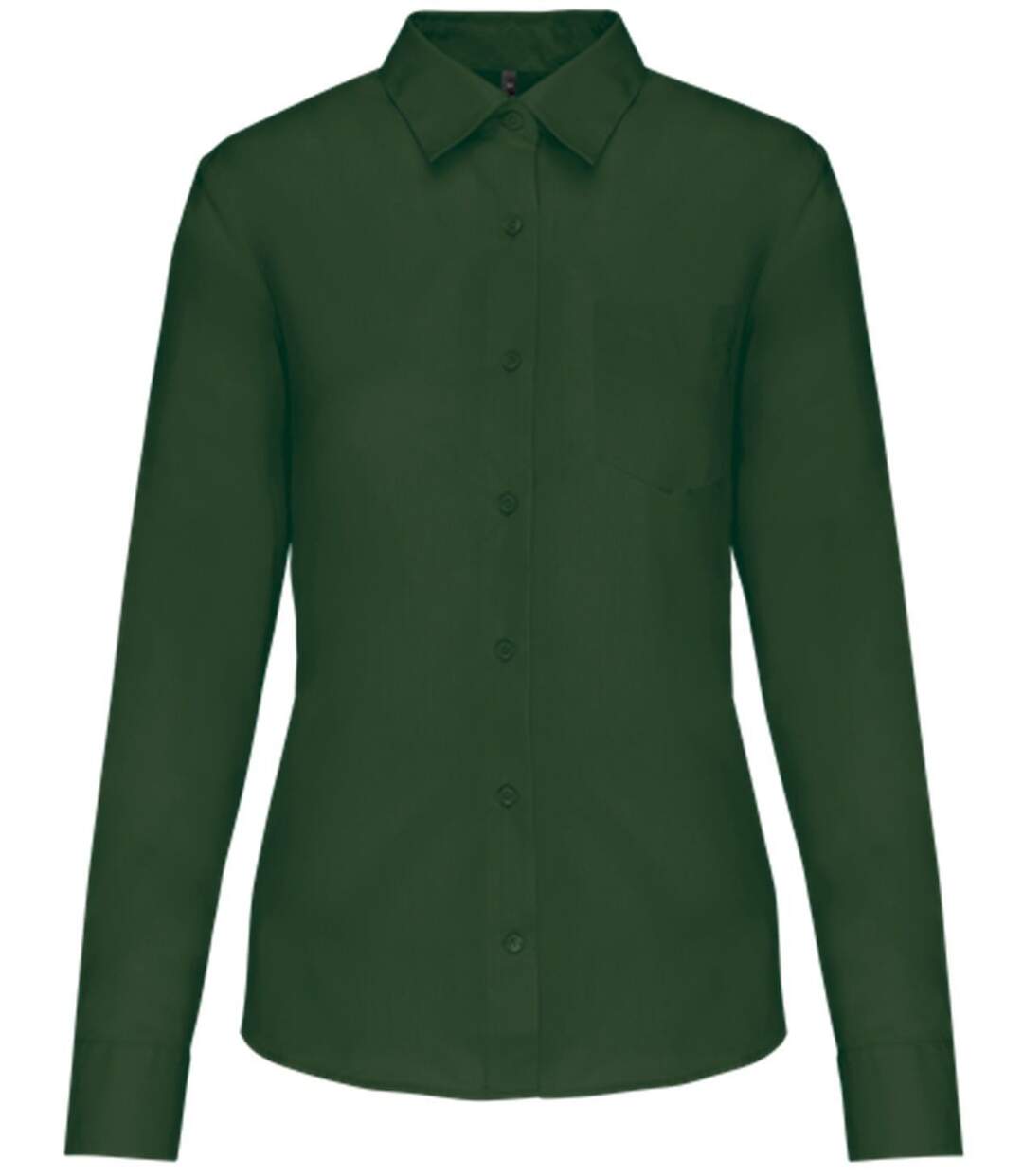 Chemise popeline manches longues - Femme - K549 - vert forêt-2