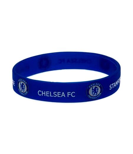 Chelsea FC Official Soccer Silicone Wristband (Blue/White) (One Size)