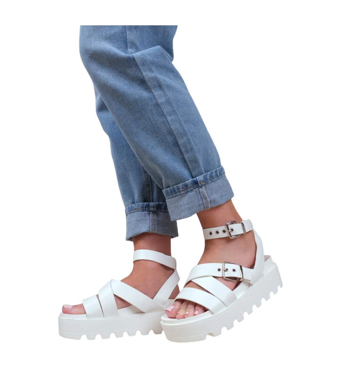 Sandales Layla Femme Blanc Where´s That From-2