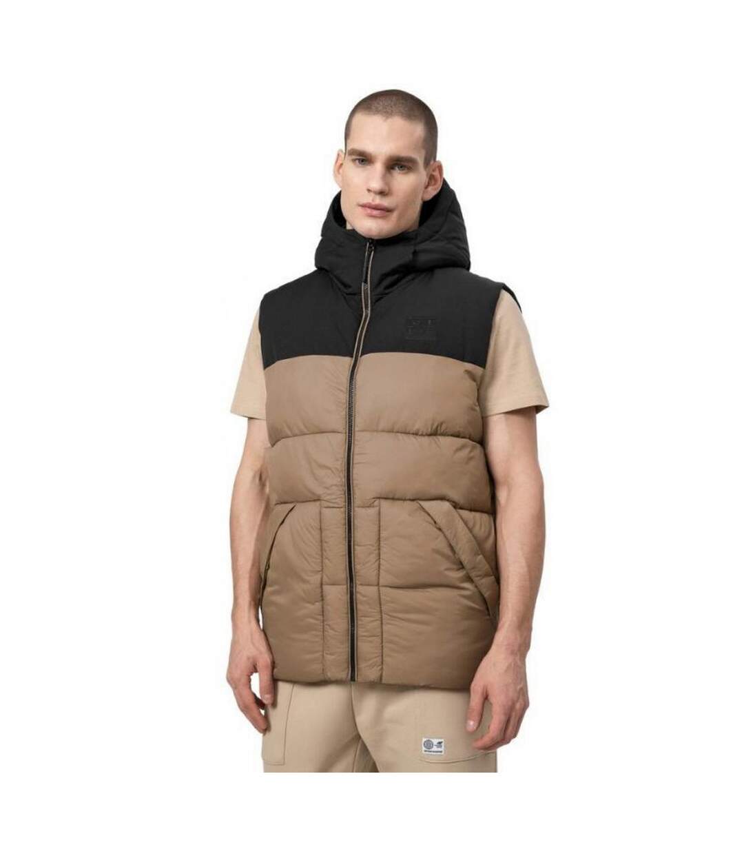Veste Sans Manches H4z22 Kump002 Homme Noir Jaune Or 4F-1