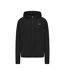 Mens Polyester Tailored Full Zip Hoodie Jet Black Everlast-1