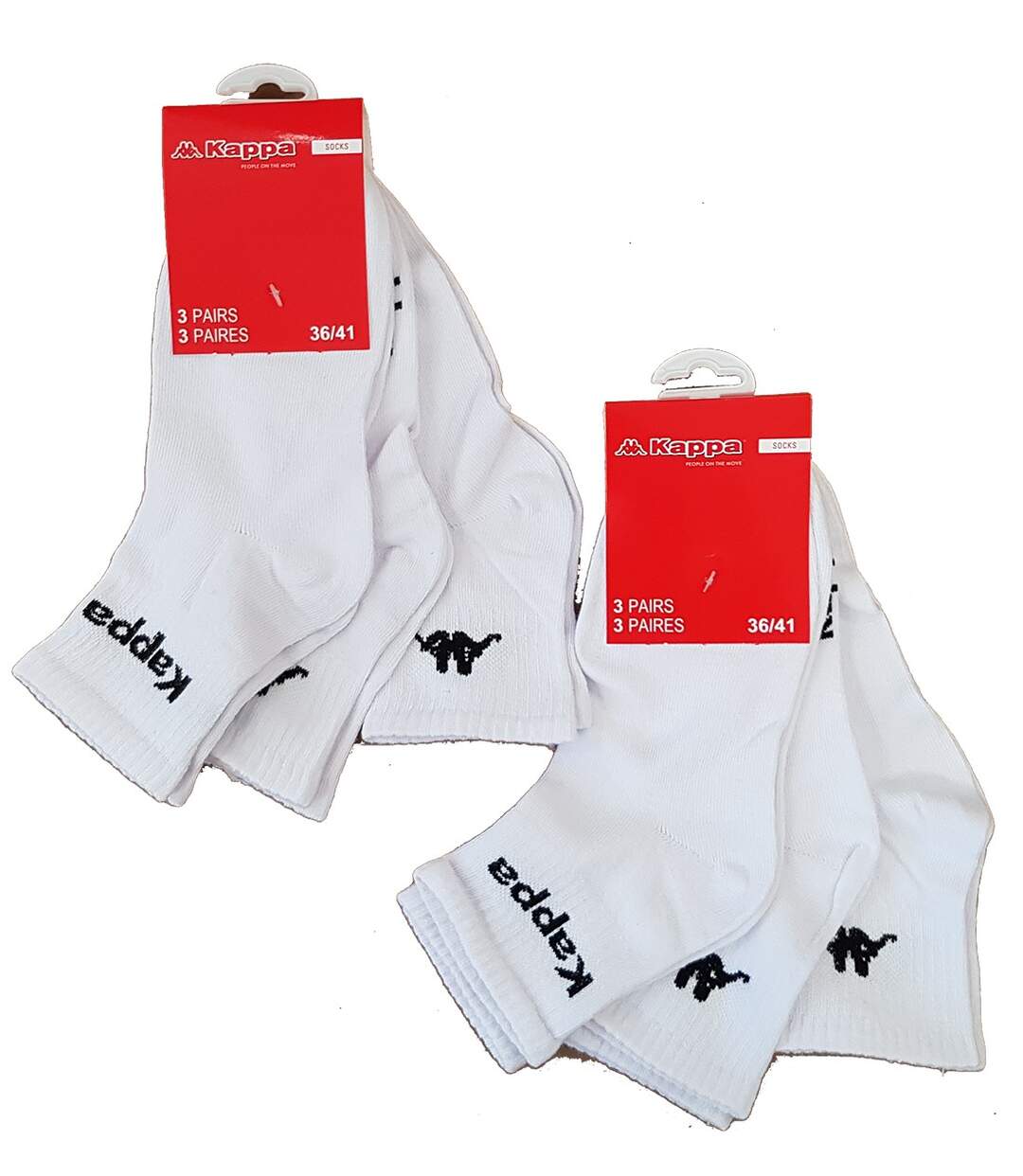 Chaussettes Femme KAPPA QUARTER Pack de 6 Paires Blanches-2