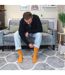 6 Pairs Mens Plain Coloured Cotton Rich Ribbed Dress Socks-5