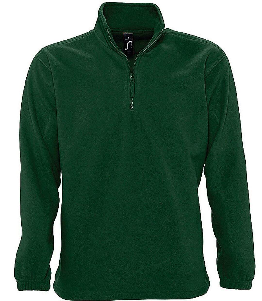 Sweat shirt polaire col zippé - 56000 - vert sapin