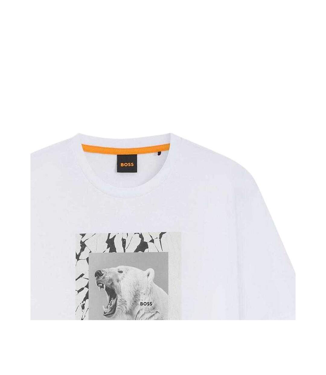 T-shirt Manches Courtes Lupo Homme Blanc Boss-3
