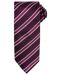 Cravate rayée - PR783 - violet aubergine et rouge bordeau