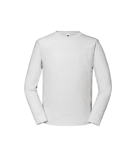 Fruit of the Loom Mens Iconic Premium Long-Sleeved T-Shirt (White)