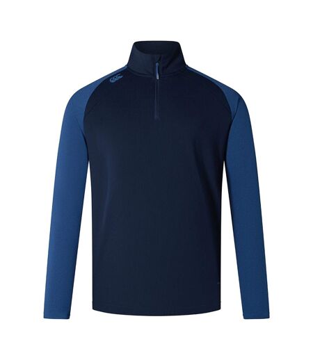 Mens Elite Single Layer Quarter Zip Base Layer Top Navy True Navy Marl Canterbury