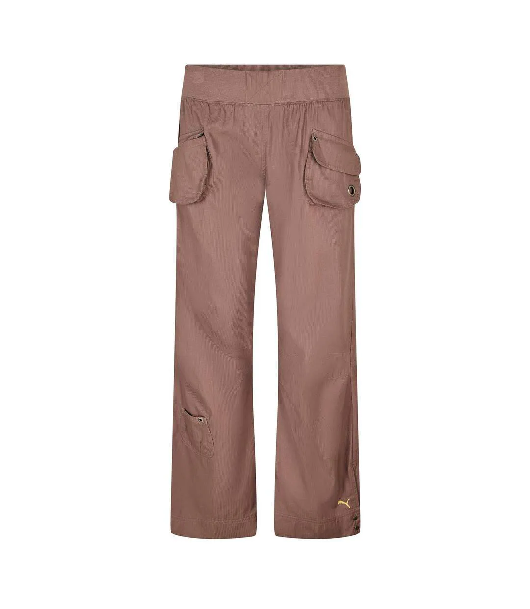 Womens/ladies Woven Relaxed Fit Walking Trousers Brown Puma-1