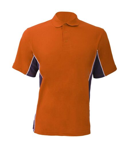 Gamegear® Mens Track Pique Short Sleeve Polo Shirt Top (Orange/Graphite/White) - UTBC412
