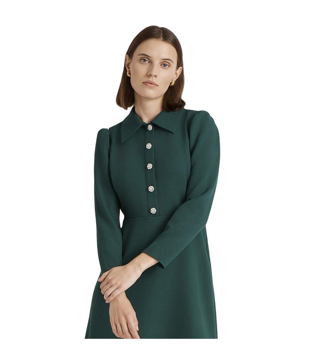 Robe Mi-longue Lucia Femme Vert Foncé Finery-2