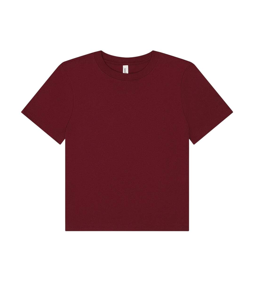 Womens/ladies Heavy Duty Boxy T-shirt Maroon Bella + Canvas-1
