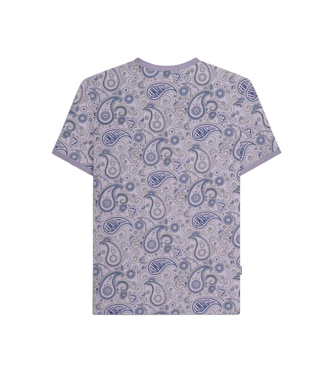 Mens Ss25 Paisley T-shirt Dusk Grey Lambretta-2