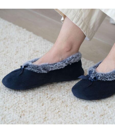 Isotoner Chaussons Ballerines femme semelle ultra-souple, confortables, semelle à mémoire de forme