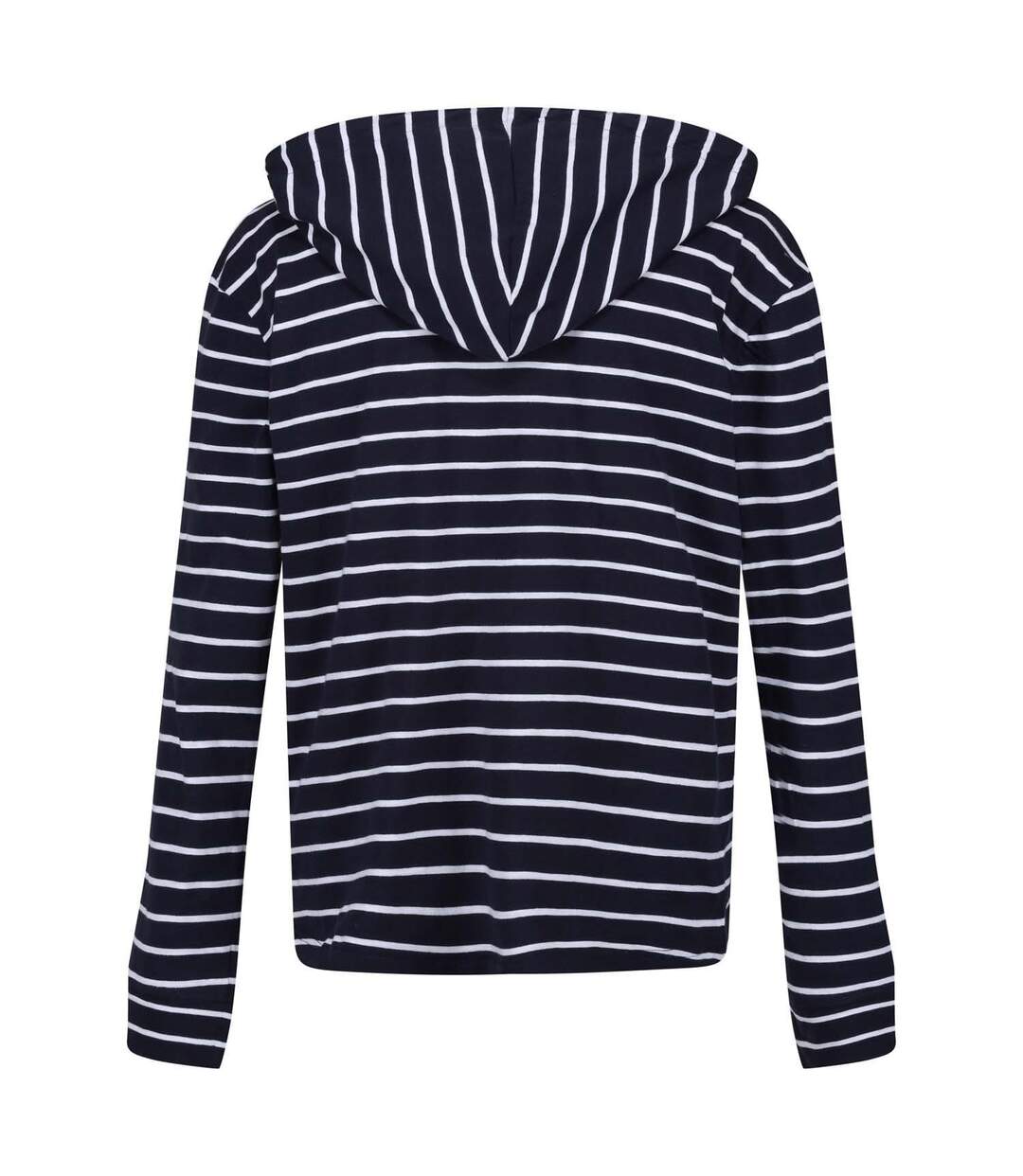 Womens/ladies Monsal Striped Hoodie Navy White Regatta-4