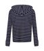 Womens/ladies Monsal Striped Hoodie Navy White Regatta-4