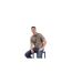 Mens Checked Collar Cotton Polo Shirt Stone Weekend Offender-1