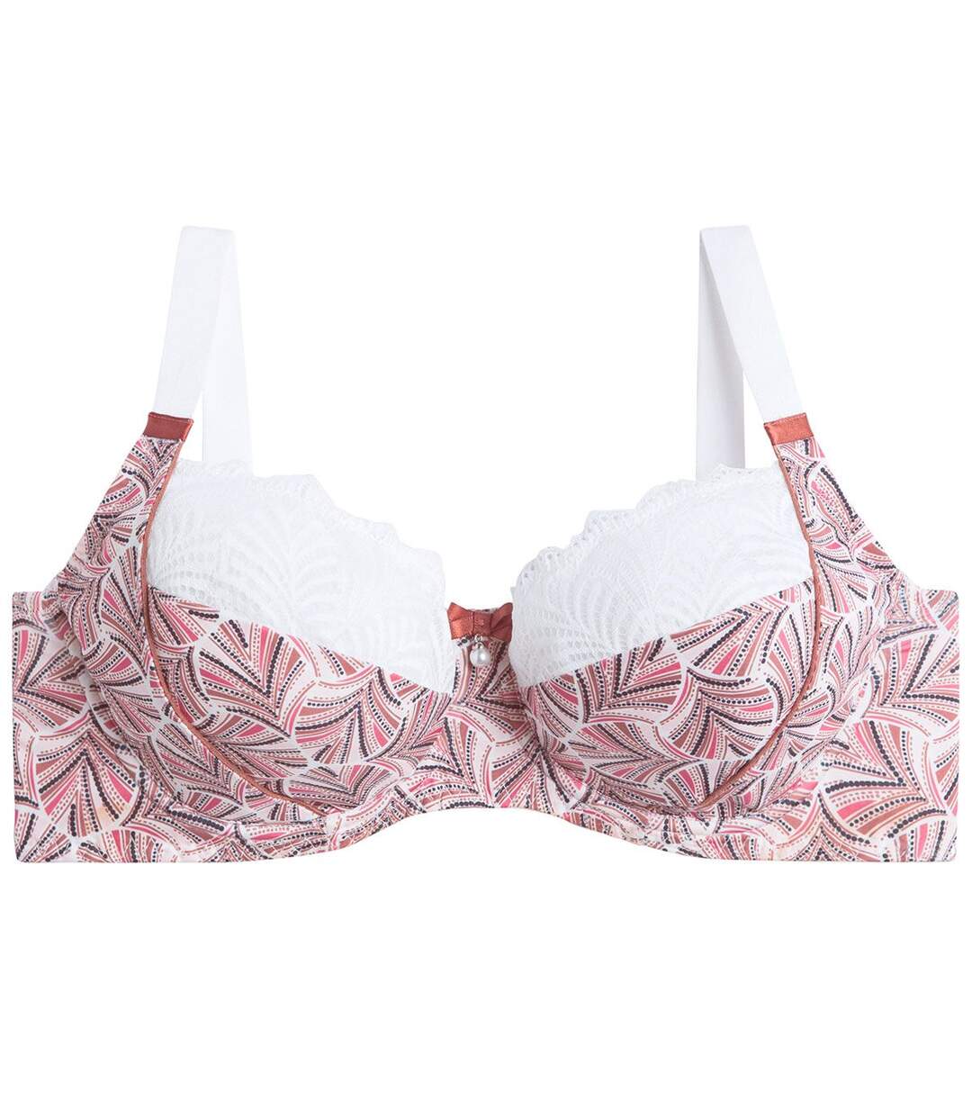 Soutien-gorge grand maintien rose Hawaï