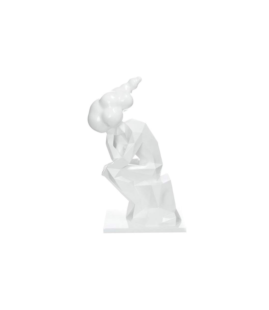 Statue Design Sculpture Kenya 47cm Blanc-1