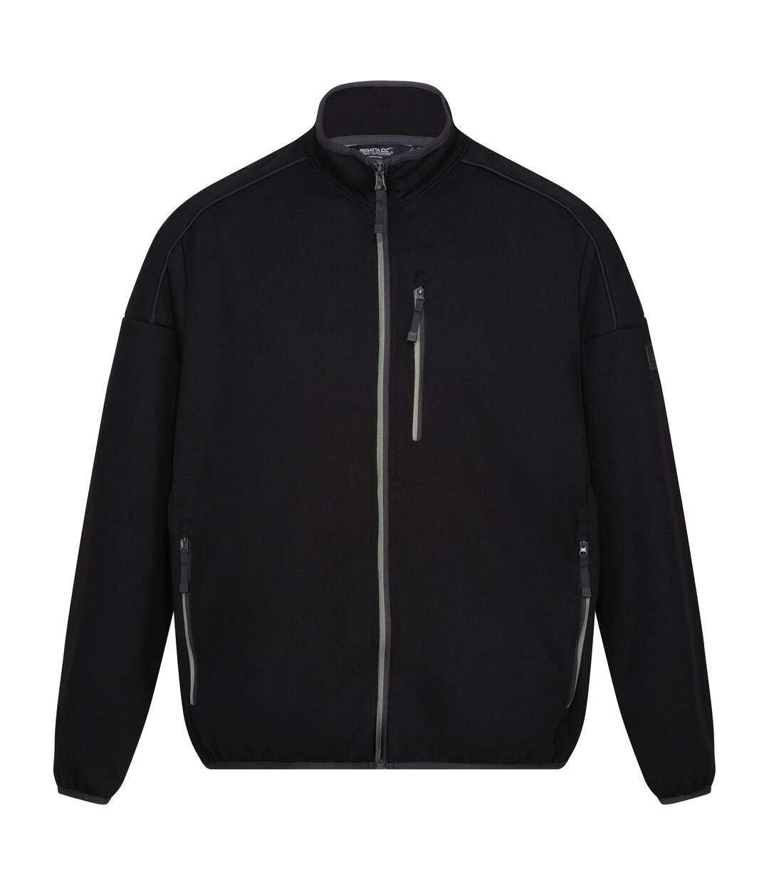 Mens Kassam Marl Full Zip Fleece Jacket Black Agave Green Marl Regatta-2